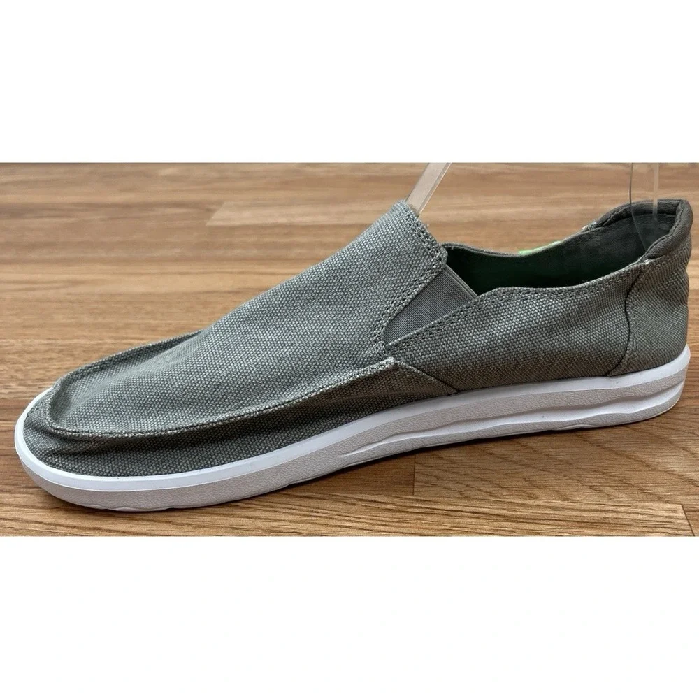 Sanuk Men's Hi Five Comfort Loafers Grey Slip-on Sneakers Size 10